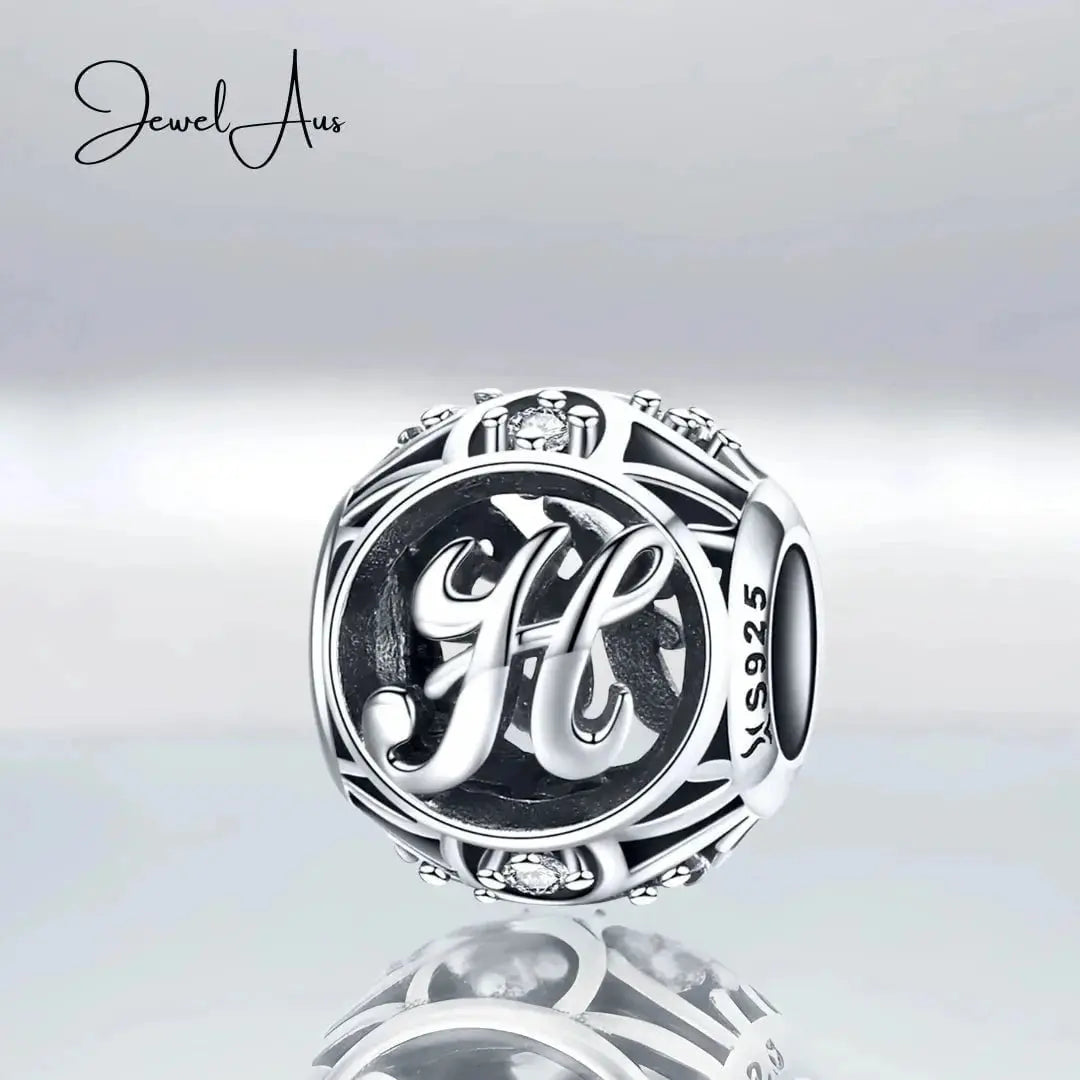 jewelaus CHARMS Silver Letter H Charm