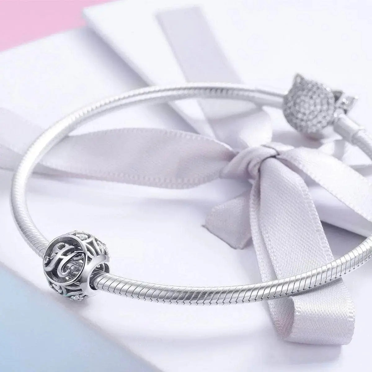 jewelaus CHARMS Silver Letter H Charm
