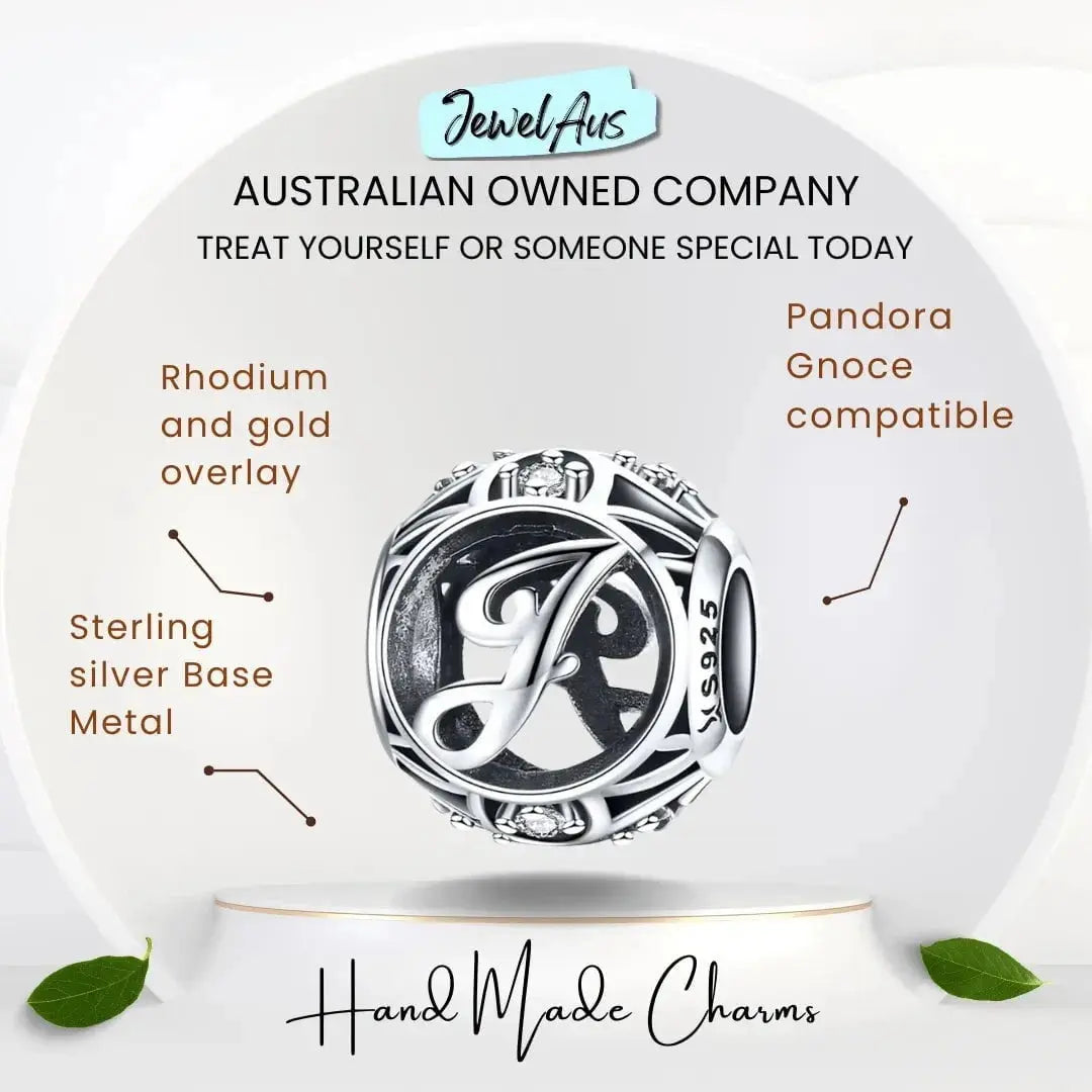 jewelaus CHARMS Silver Letter J Charm