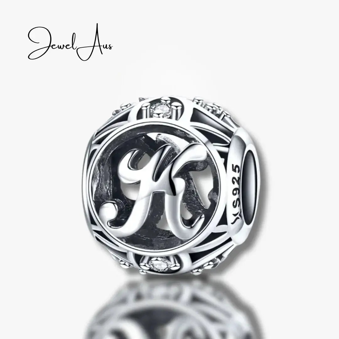 jewelaus CHARMS Silver Letter K Charm