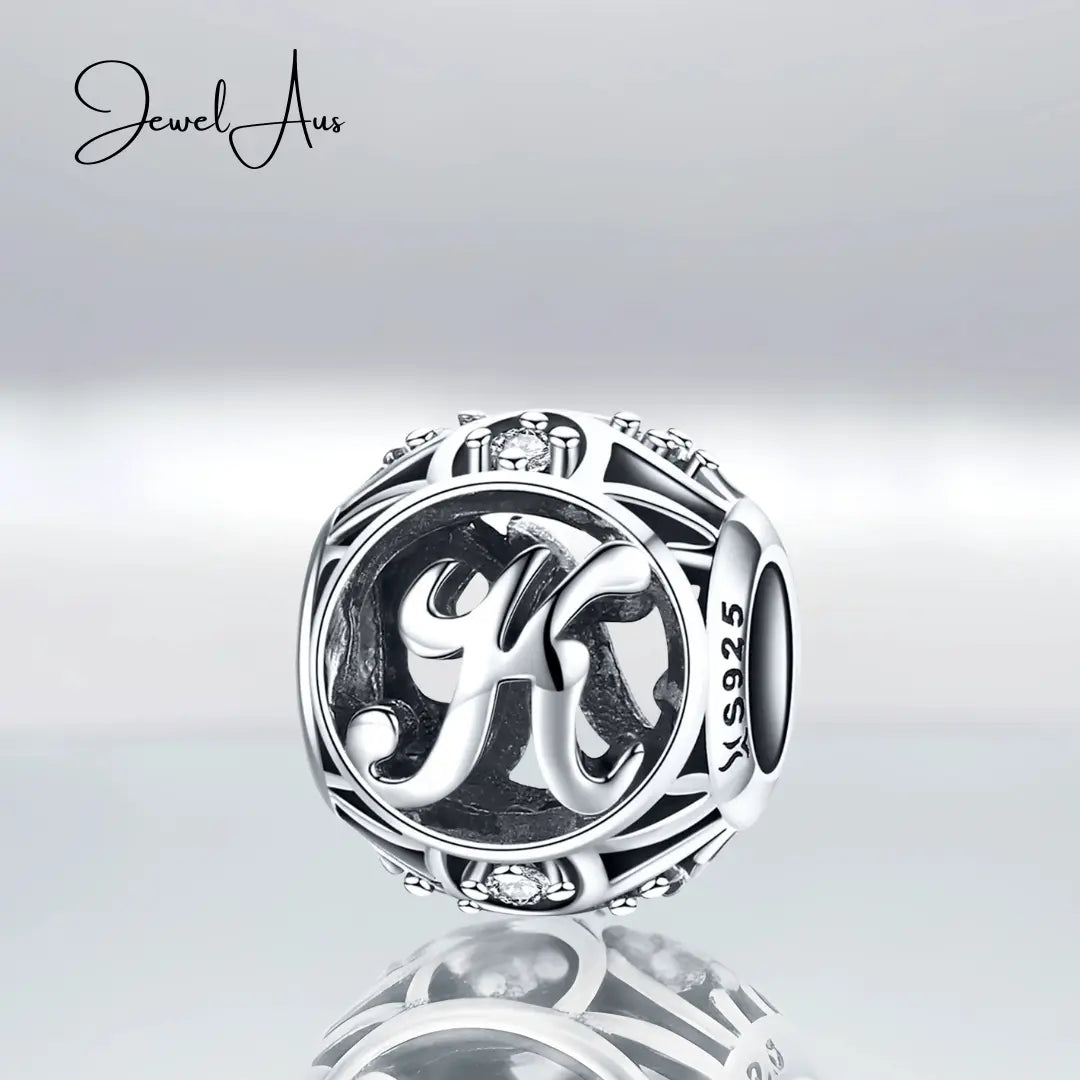 jewelaus CHARMS Silver Letter K Charm
