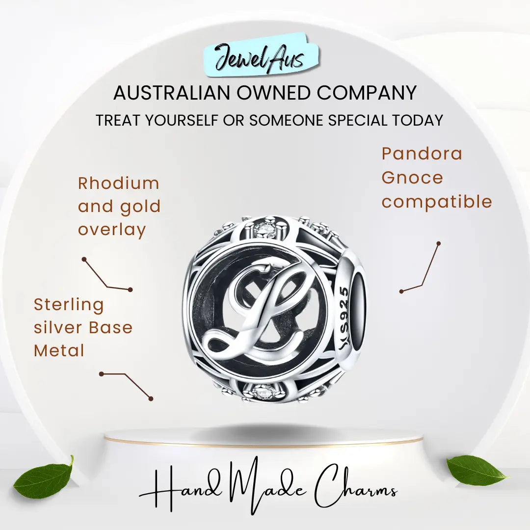 jewelaus CHARMS Silver Letter L Charms
