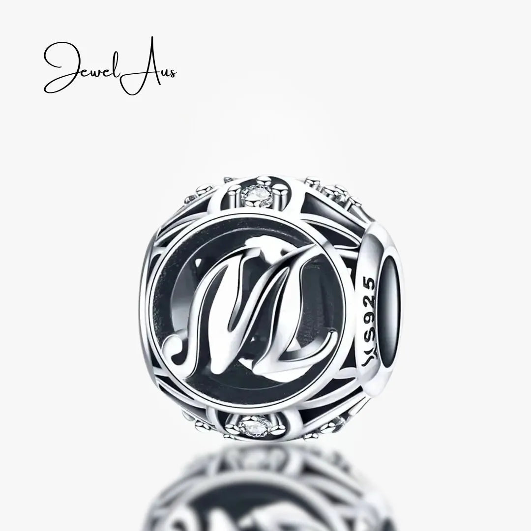 Silver Letter M Charm
