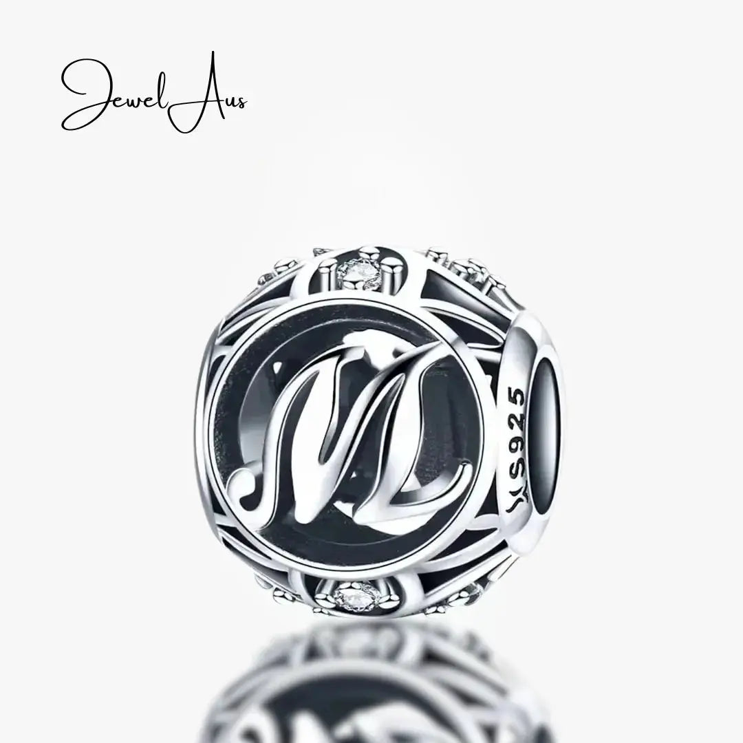 jewelaus CHARMS Silver Letter M Charm