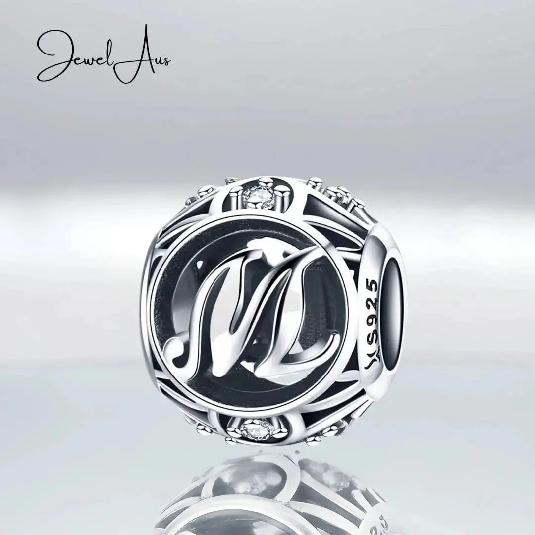 jewelaus CHARMS Silver Letter M Charm