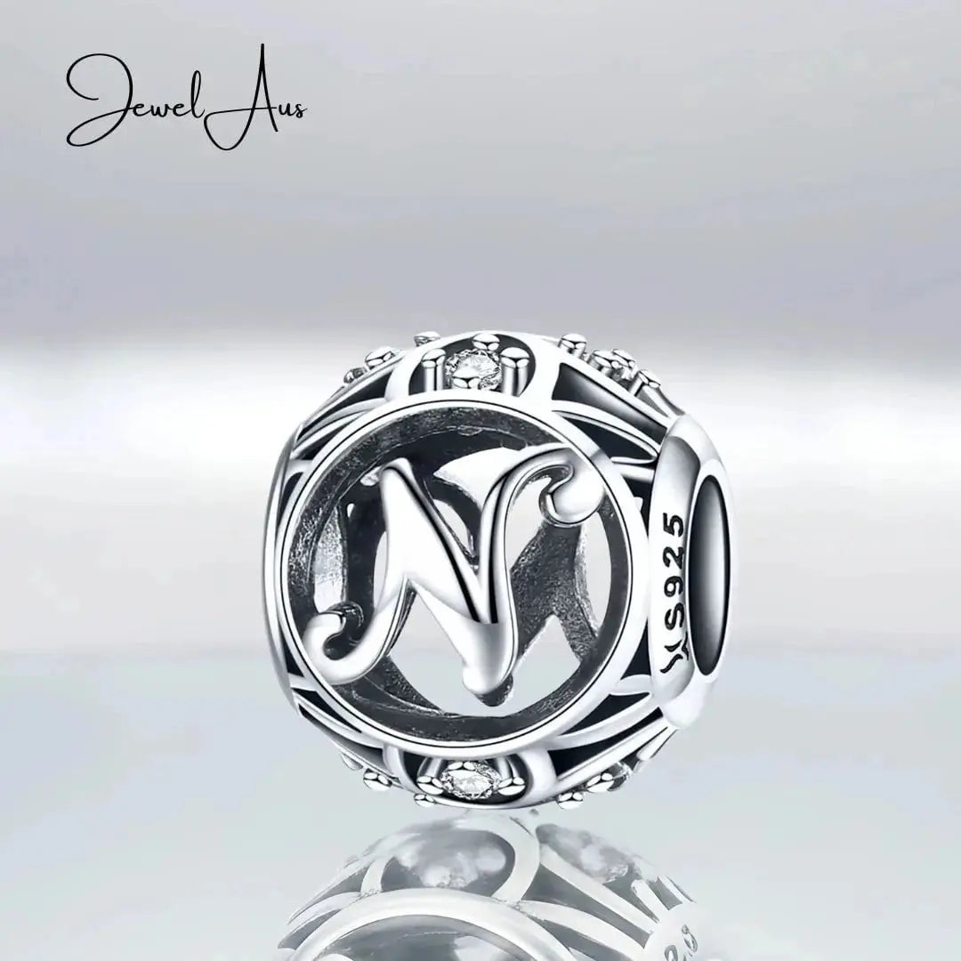 jewelaus CHARMS Silver Letter N Charm