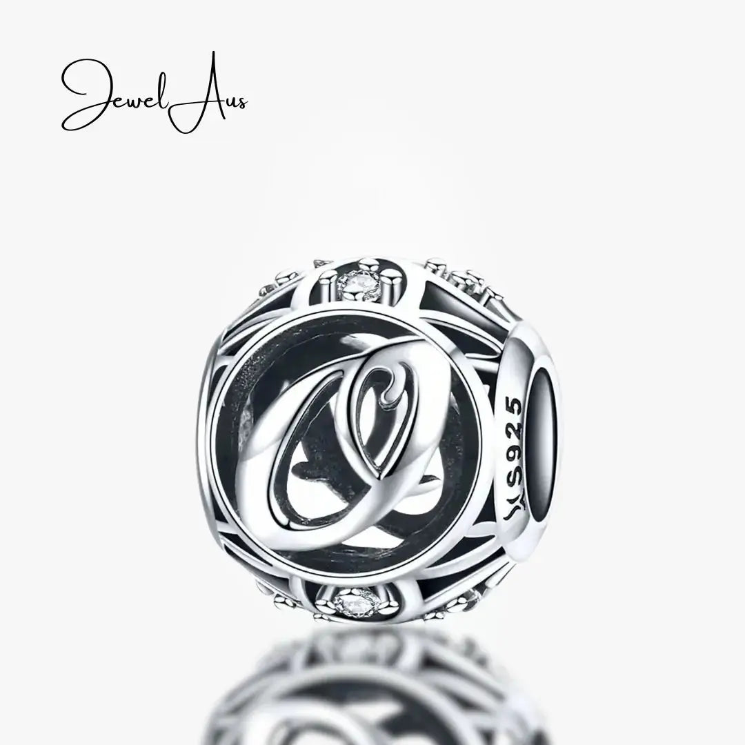 Silver Letter O Charm