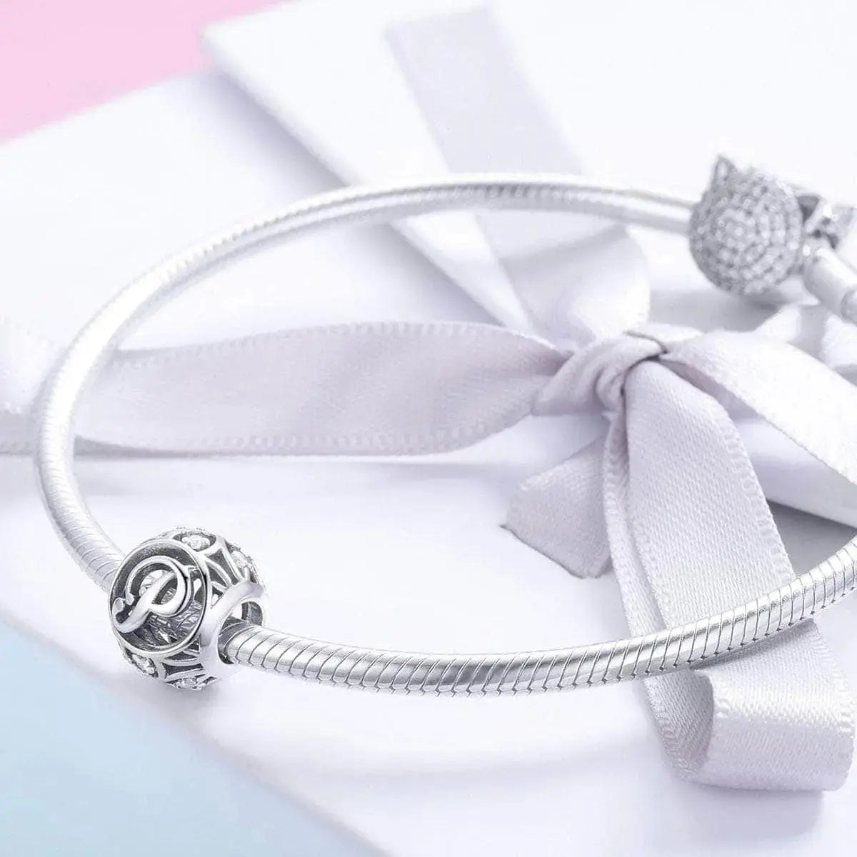 jewelaus CHARMS Silver Letter P Charm