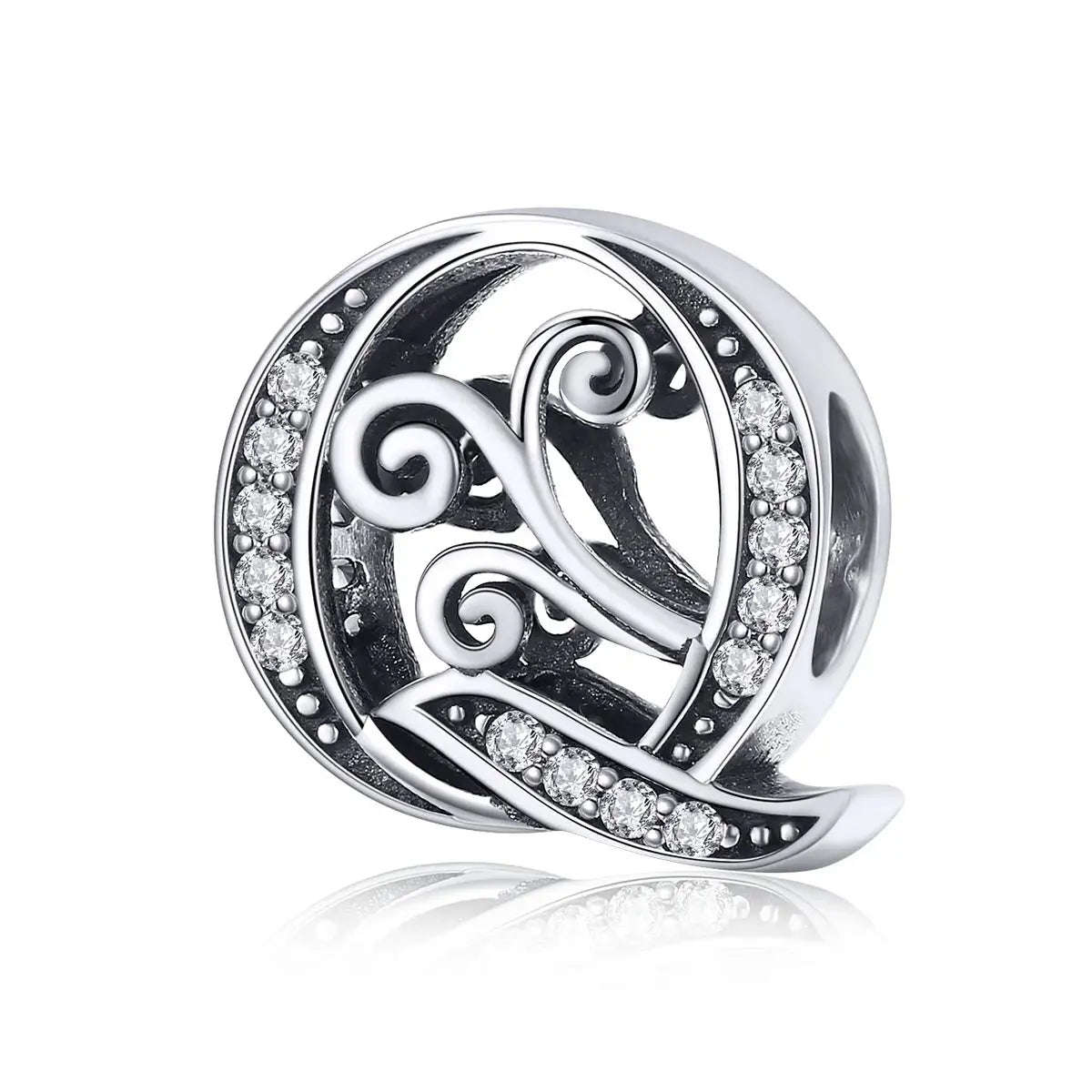 jewelaus CHARMS Silver Letter Q Charm