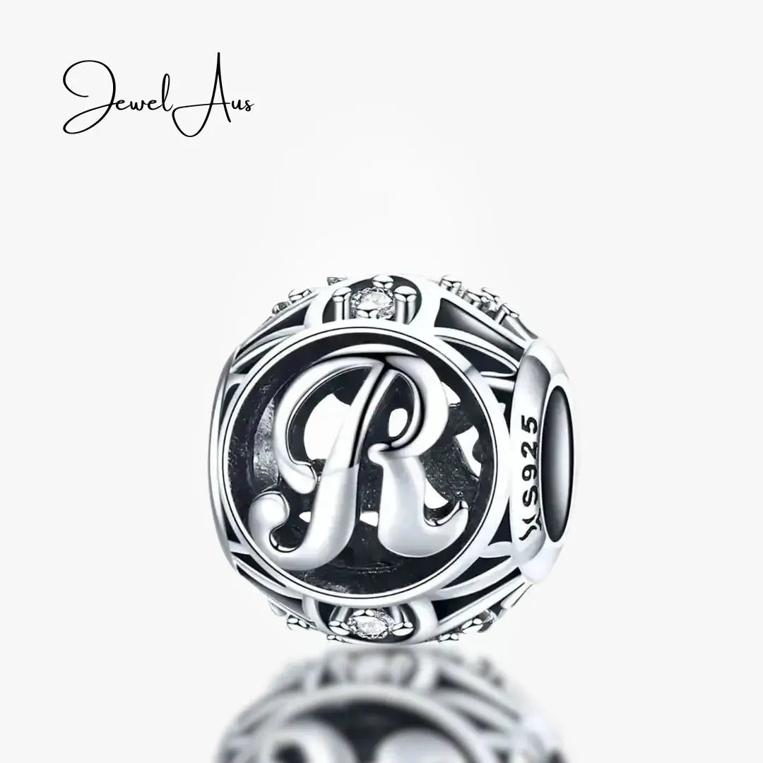 Silver Letter R Charm