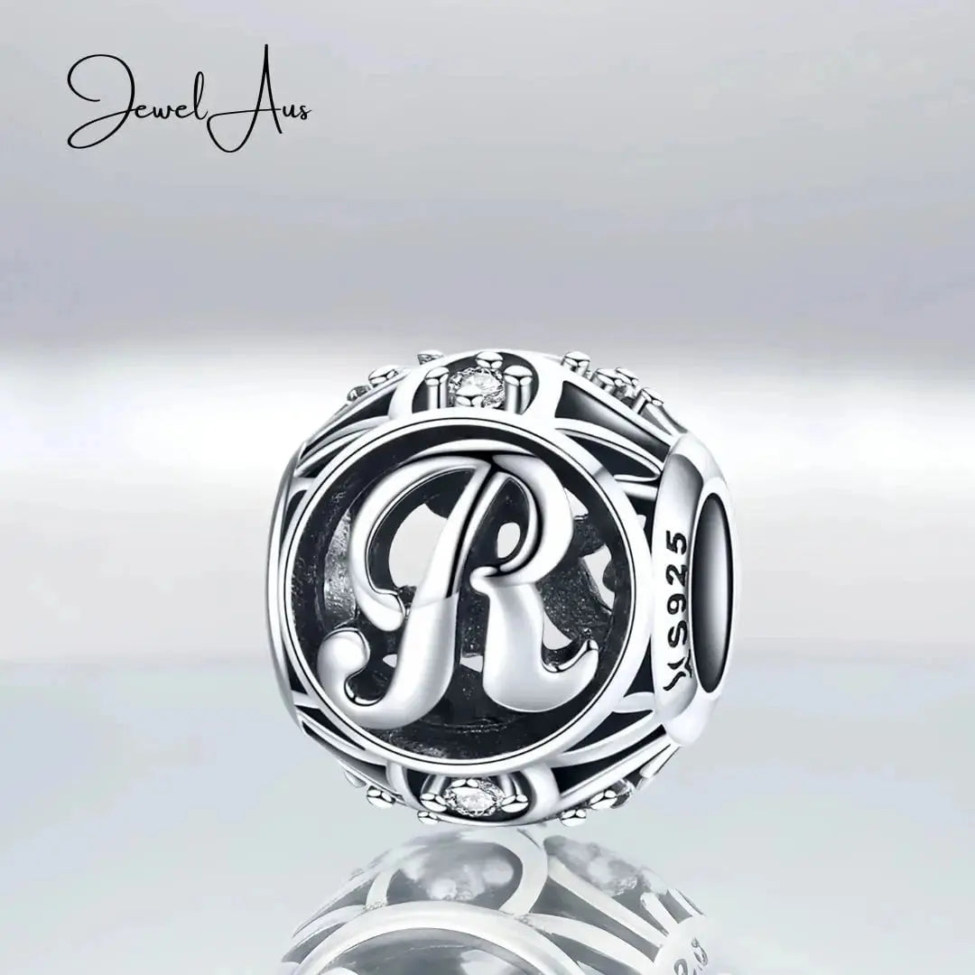 jewelaus CHARMS Silver Letter R Charm
