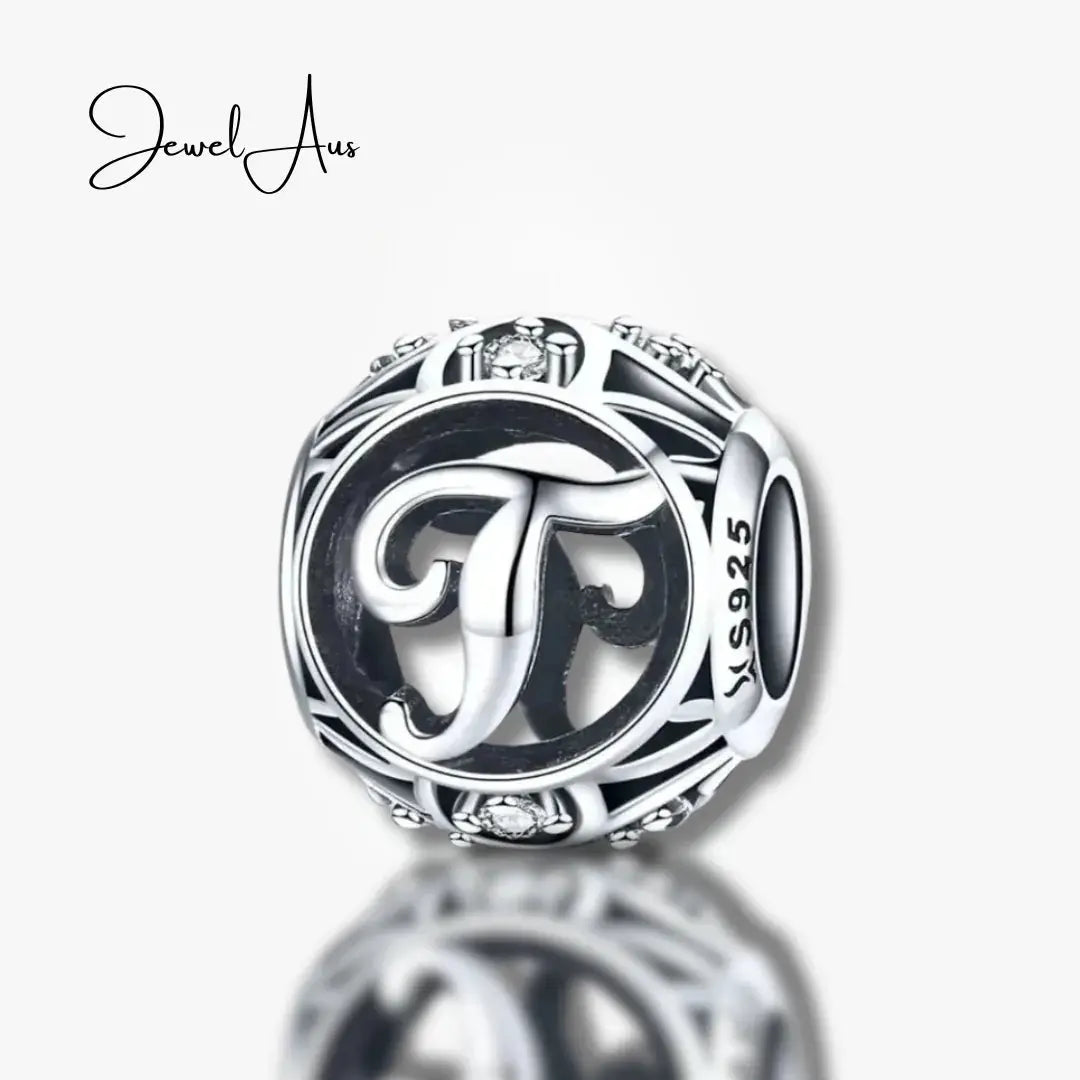 jewelaus CHARMS Silver Letter T Charm