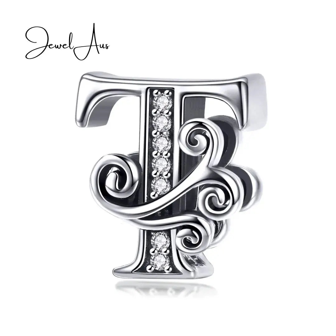 jewelaus CHARMS Silver Letter T Charm