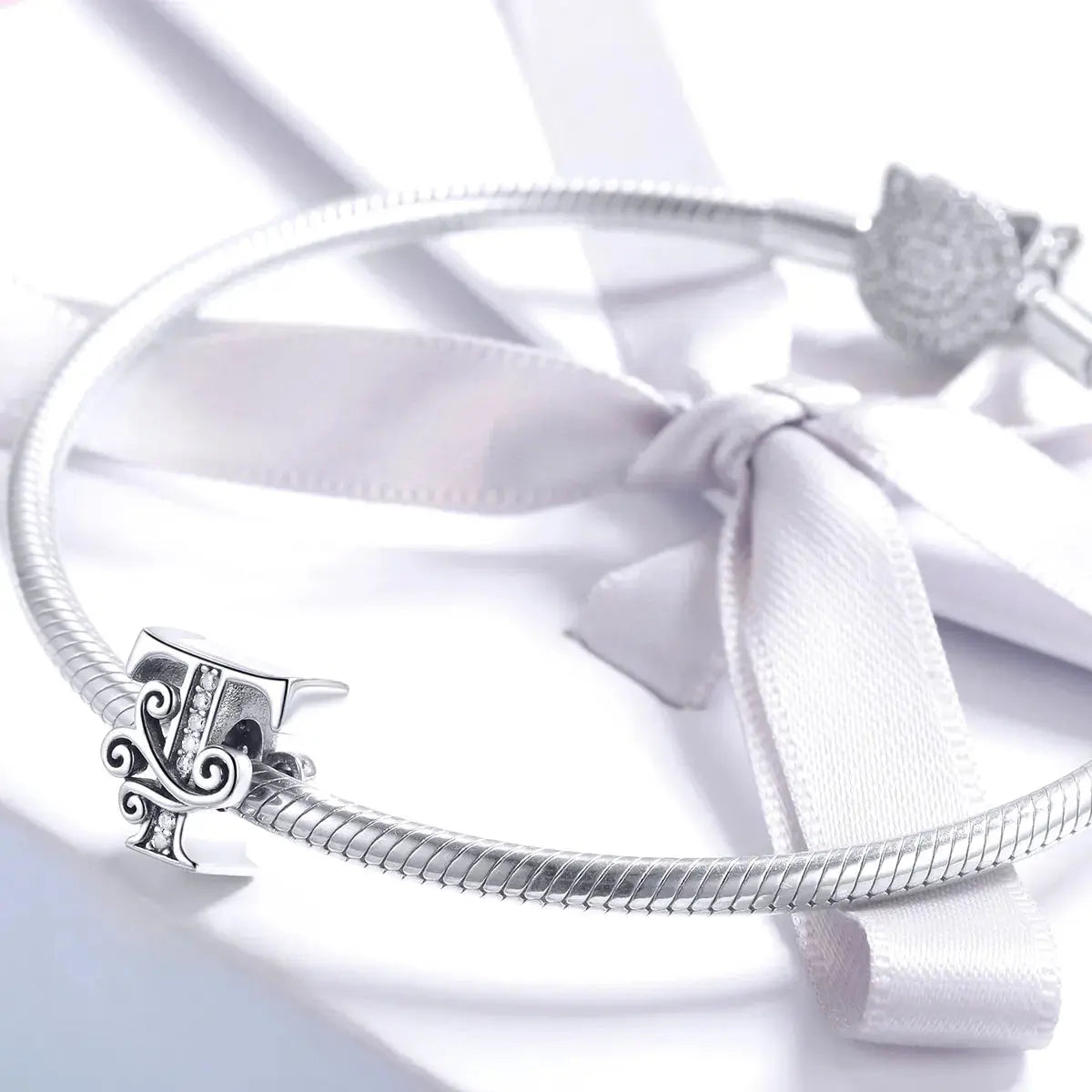jewelaus CHARMS Silver Letter T Charm