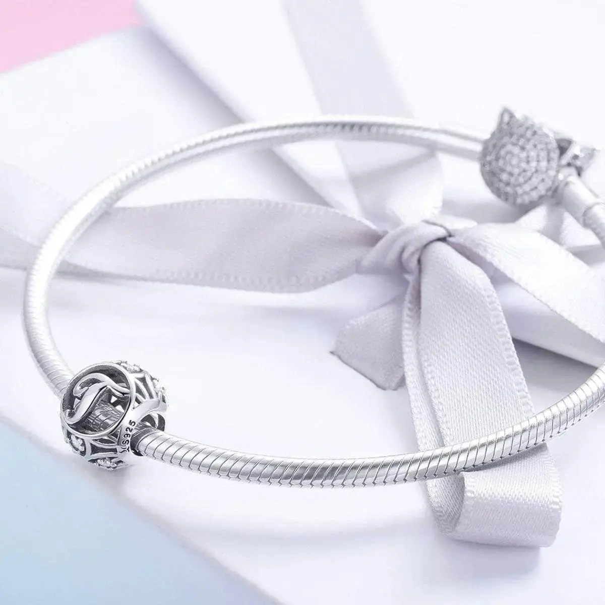 jewelaus CHARMS Silver Letter T Charm