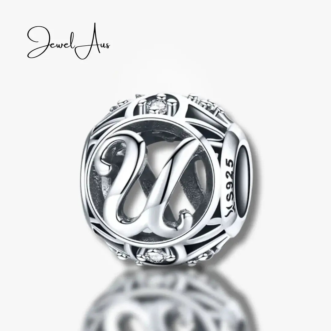 jewelaus CHARMS Silver Letter U Charm