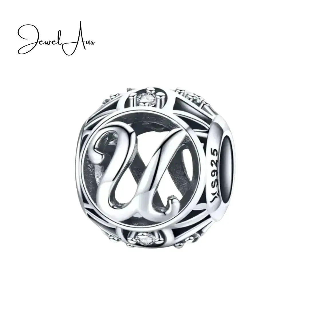 jewelaus CHARMS Silver Letter U Charm