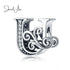 jewelaus CHARMS Silver Letter U Charm