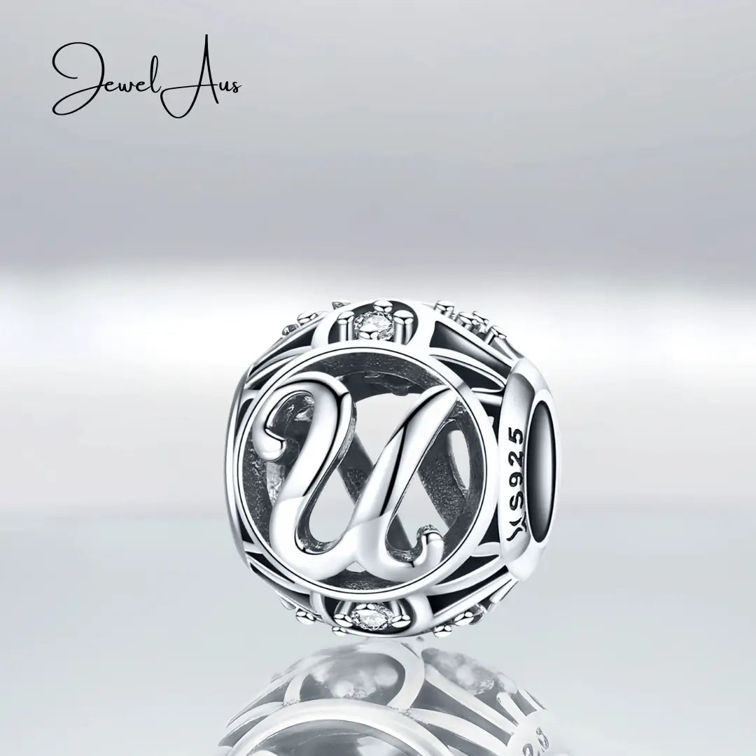 jewelaus CHARMS Silver Letter U Charm