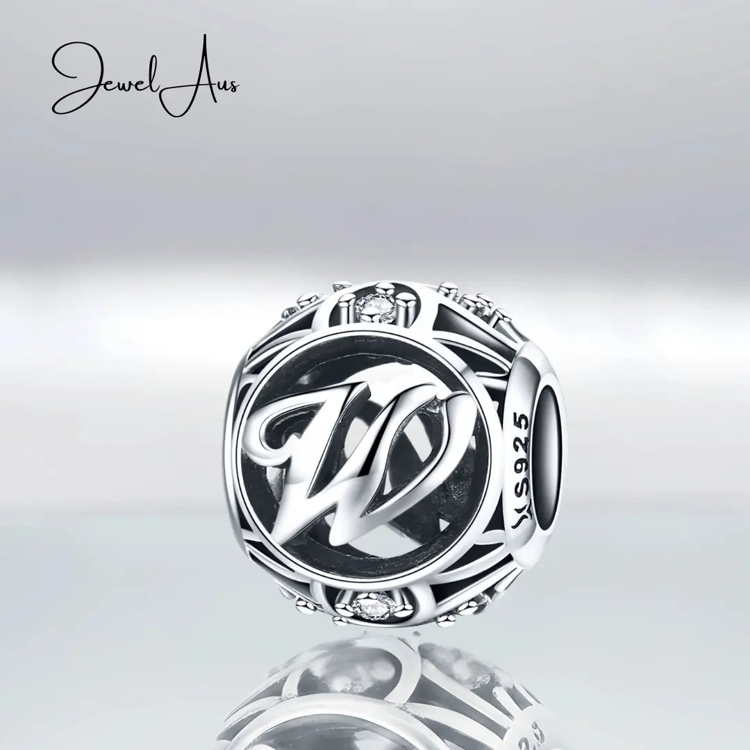 jewelaus CHARMS Silver Letter W Charm