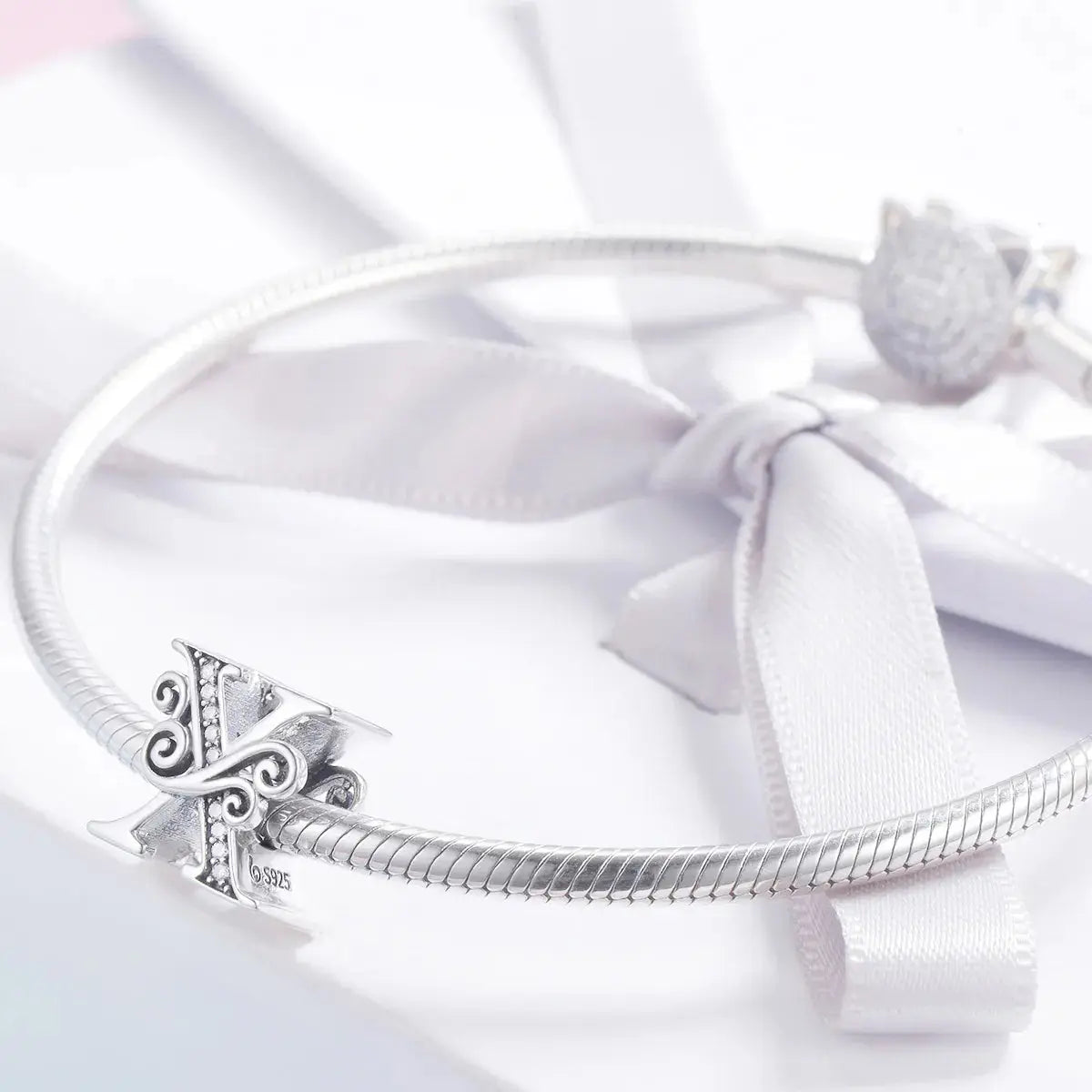 jewelaus CHARMS Silver Letter X Charm