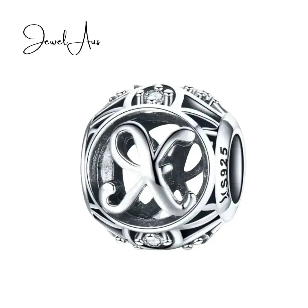 jewelaus CHARMS Silver Letter X Charm