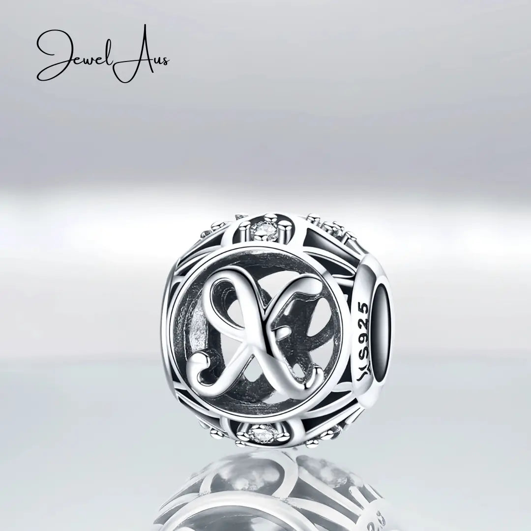 jewelaus CHARMS Silver Letter X Charm
