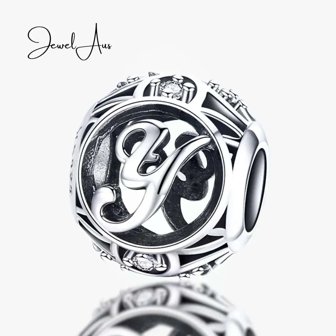 Silver Letter Y Charm
