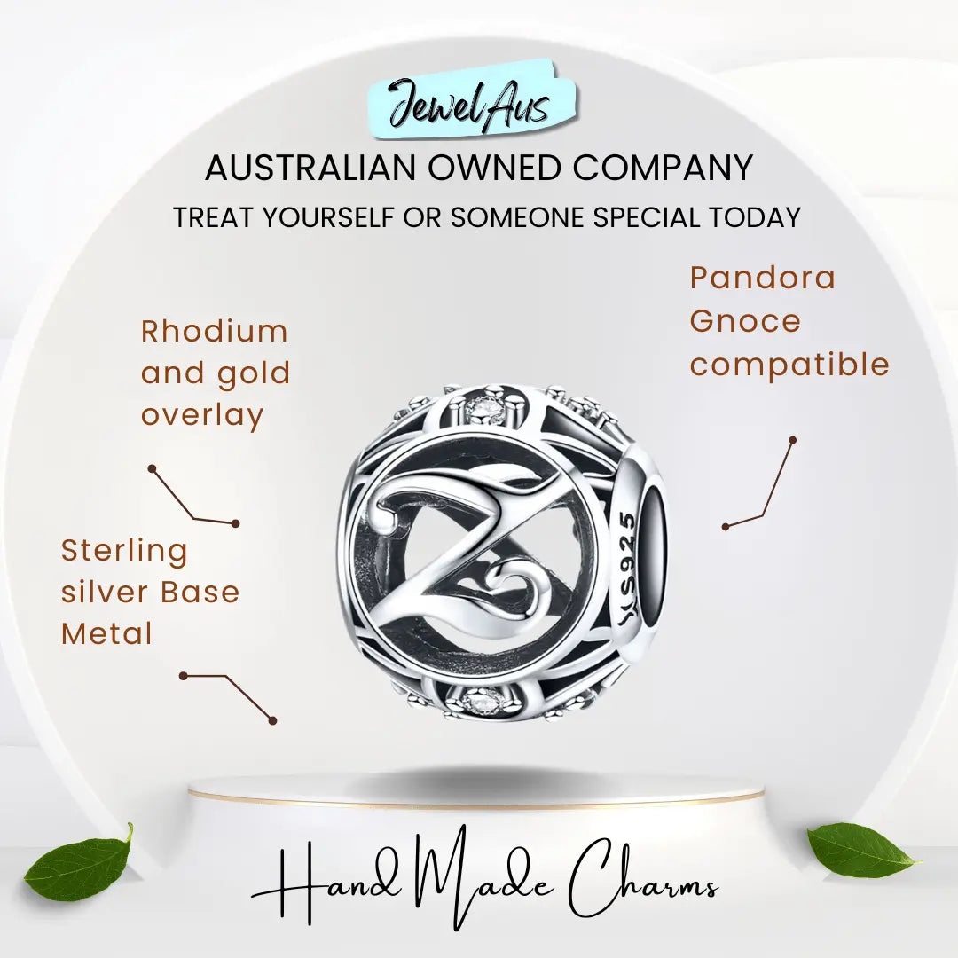 jewelaus CHARMS Silver Letter Z Charm