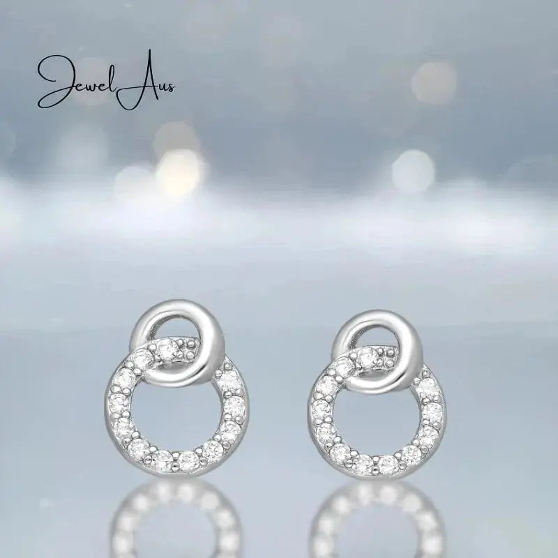 jewelaus Earrings Silver Links Earrings