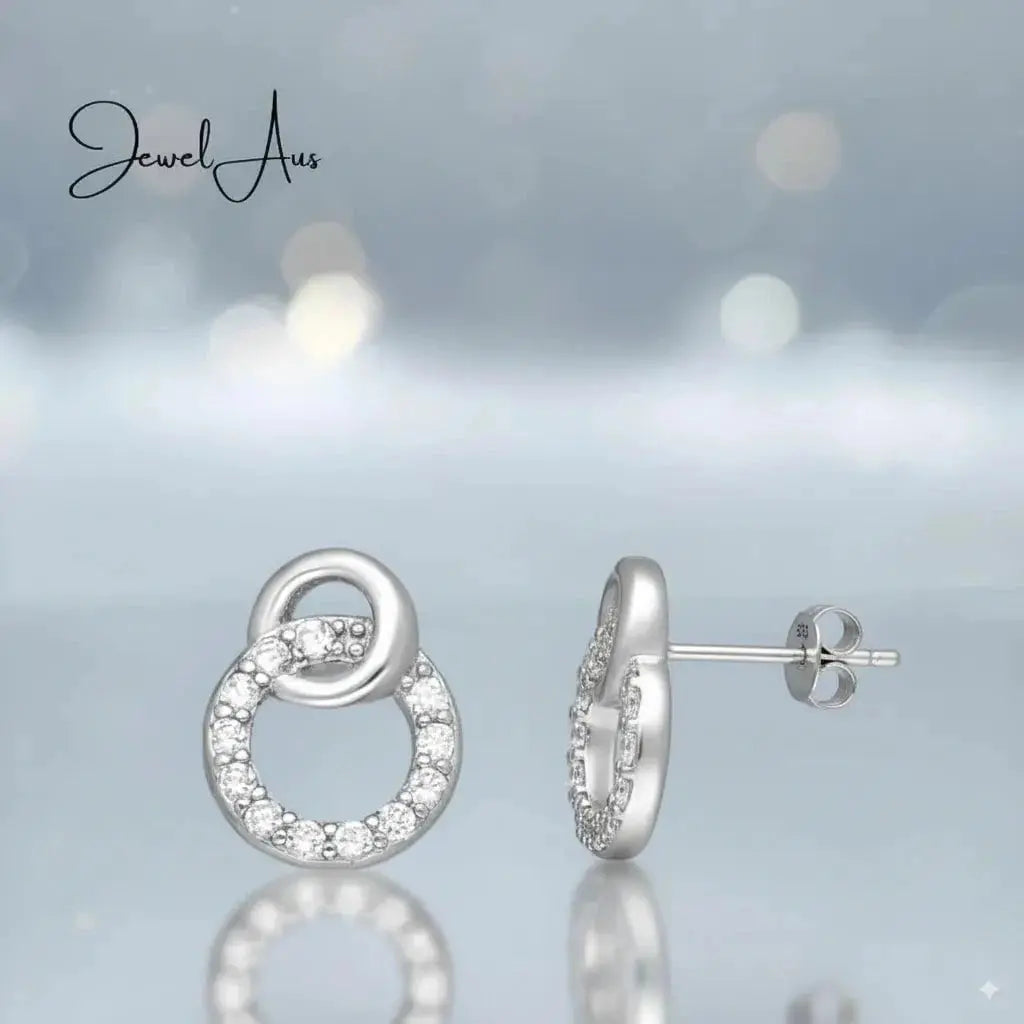 jewelaus Earrings Silver Links Earrings