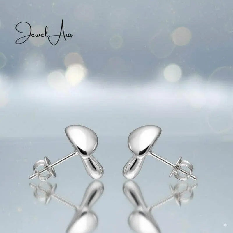 jewelaus Earrings Silver Mushroom Earrings