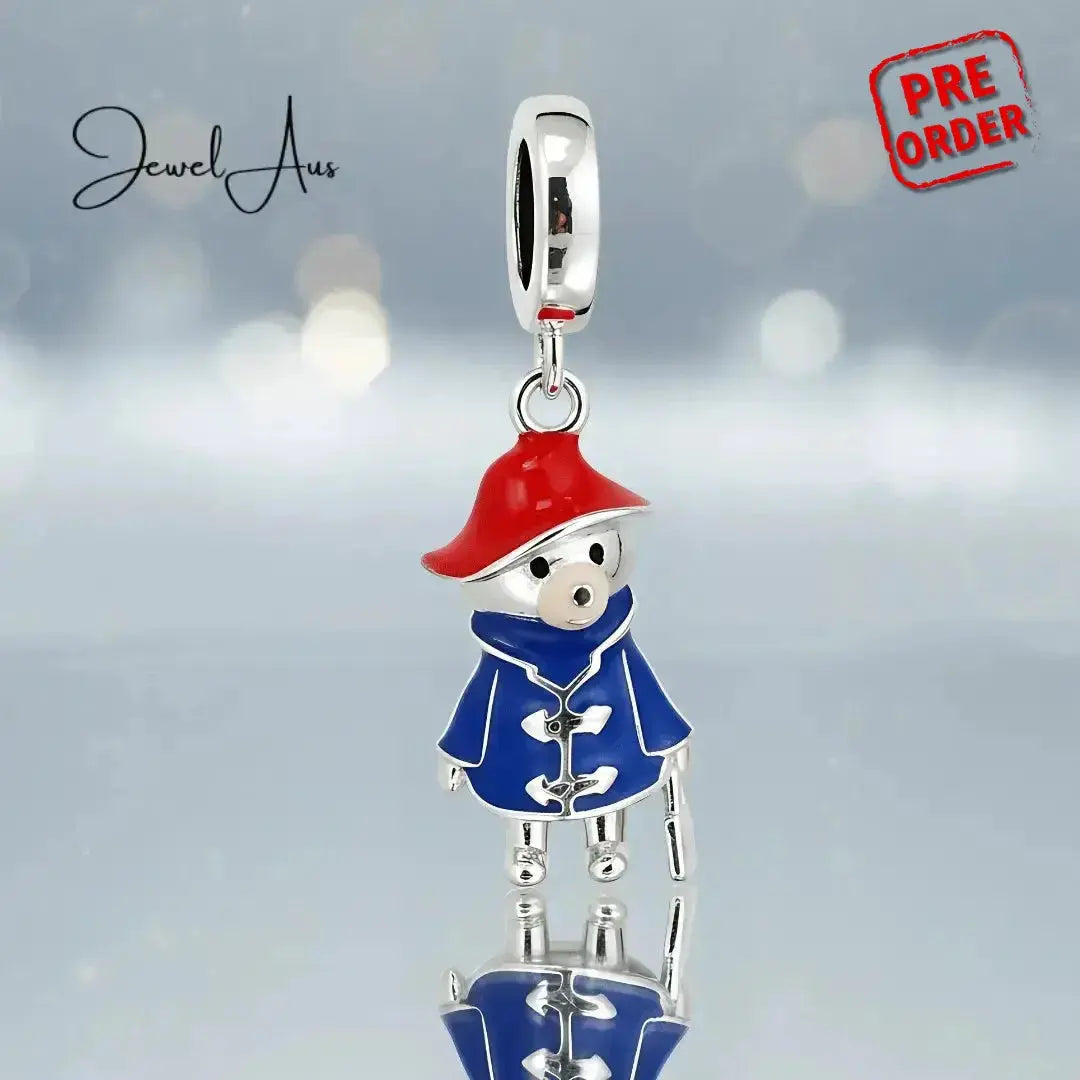 Silver Paddington bear Charm