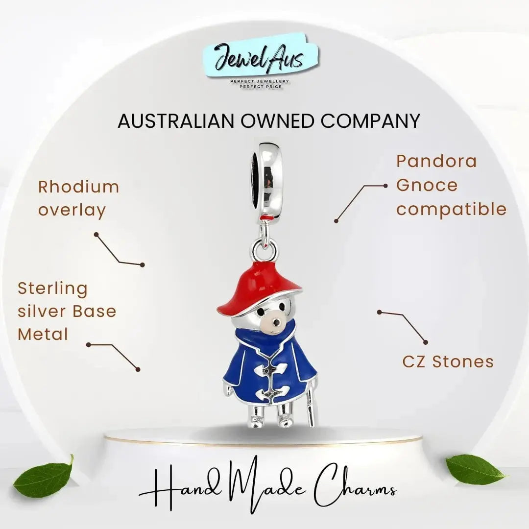 jewelaus CHARMS Small Silver Bear Charm Exclusive to Jewelaus