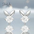 Silver Rabbit Gem Earrings jewelaus