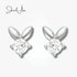 jewelaus Earrings Silver Rabbit Gem Earrings