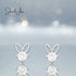 jewelaus Earrings Silver Rabbit Gemed Earrings