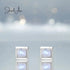 jewelaus Earrings Silver Square Moonstone Earrings