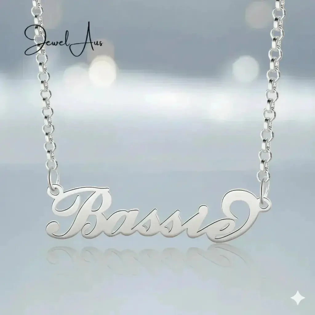 jewelaus Necklace Silver Standard Name Necklace