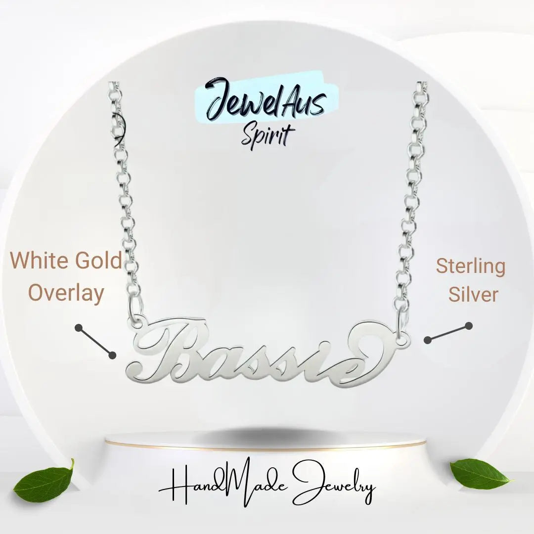 Silver Standard Name Necklace jewelaus