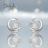 jewelaus Earrings Silver Swirl Earrings