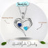 Silver Two Birthstones Heart Necklace jewelaus
