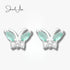 jewelaus Earrings Small Blue Butterfly Earrings