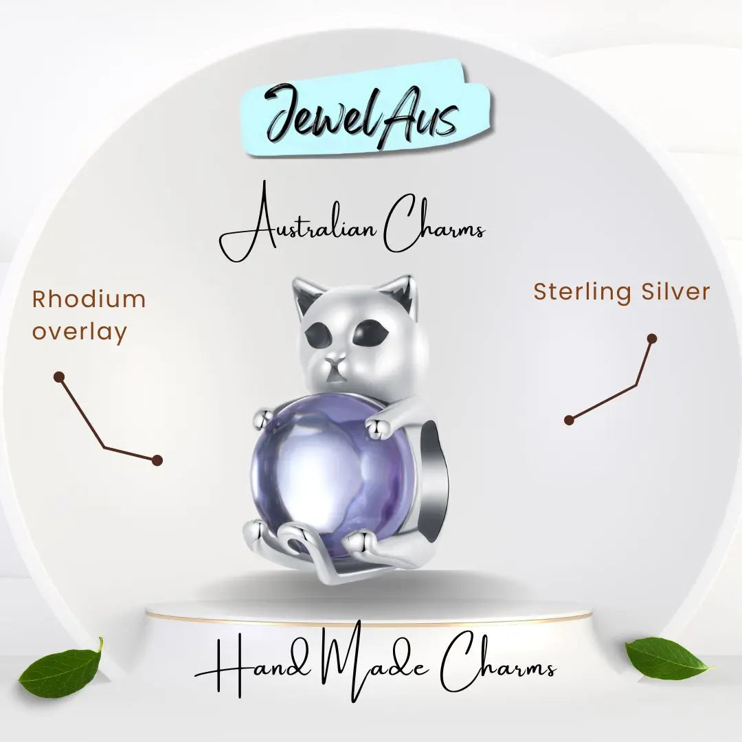 Small Cat and Ball Charm jewelaus