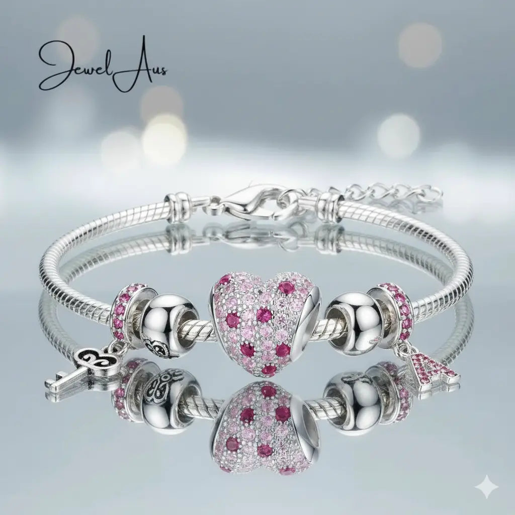 Small Gem Heart Charm jewelaus