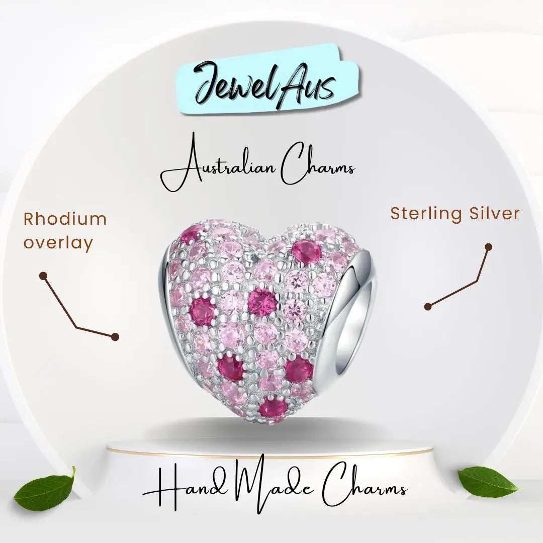 Small Gem Heart Charm jewelaus