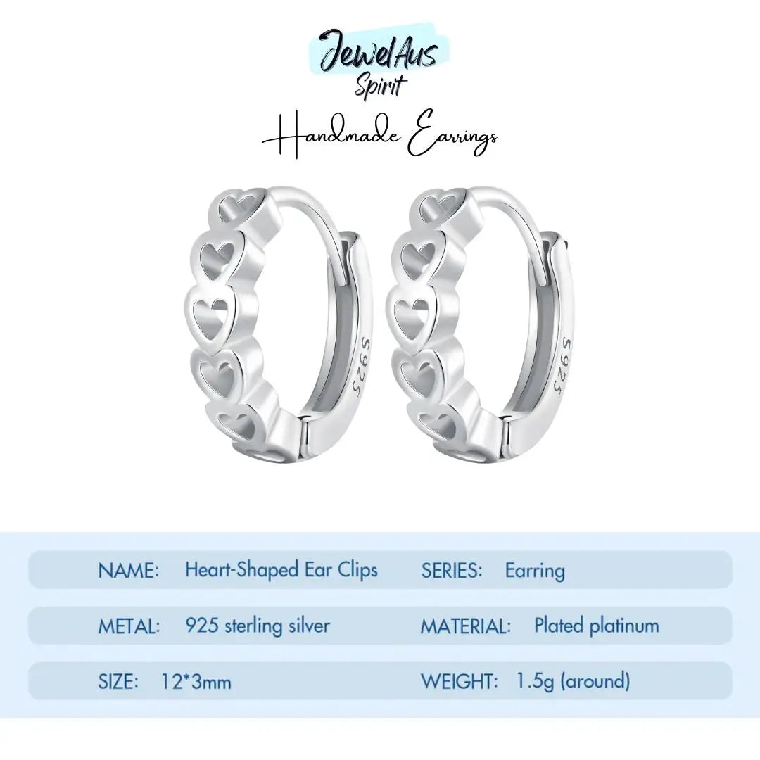 Small Heart Hoop Earrings jewelaus