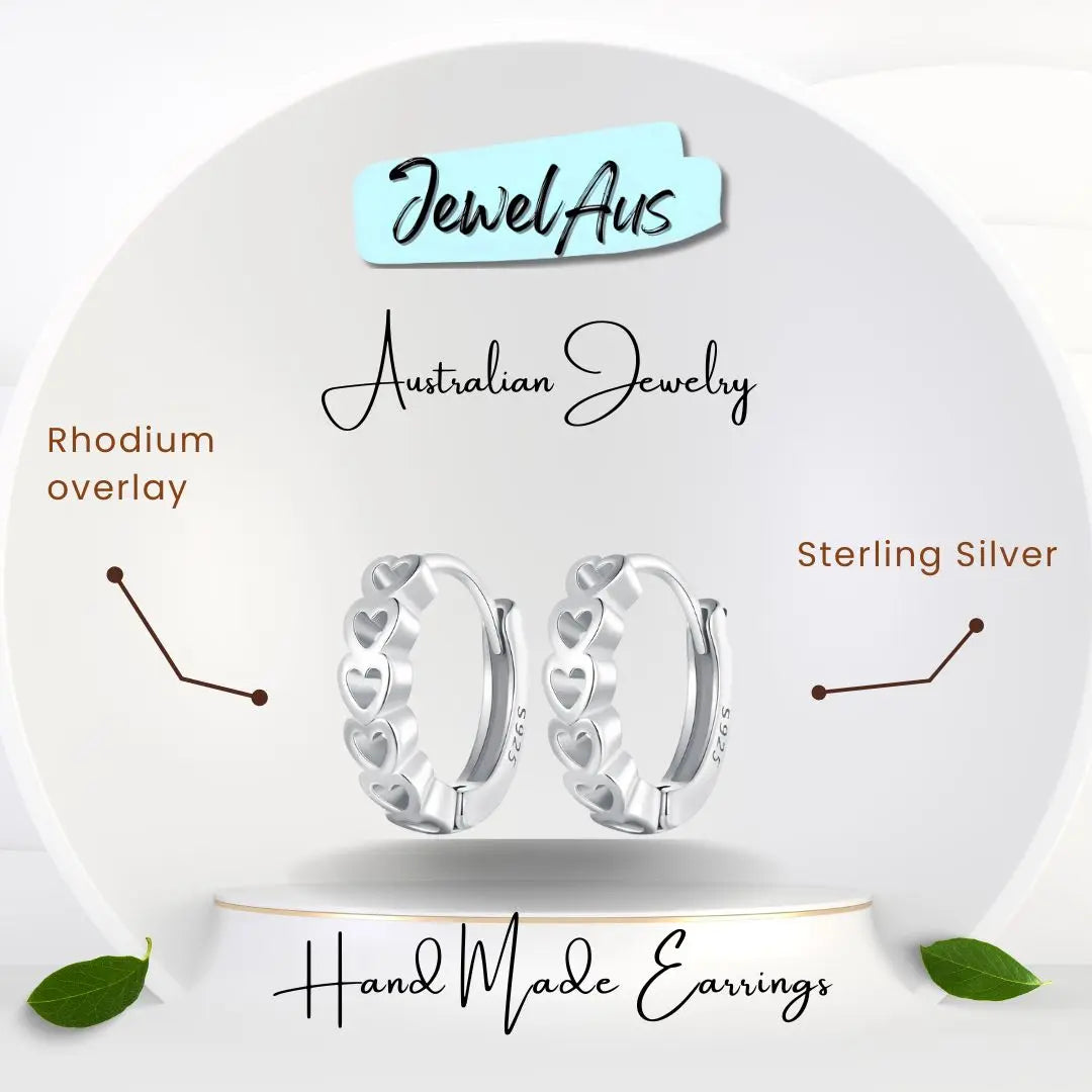 Small Heart Hoop Earrings jewelaus