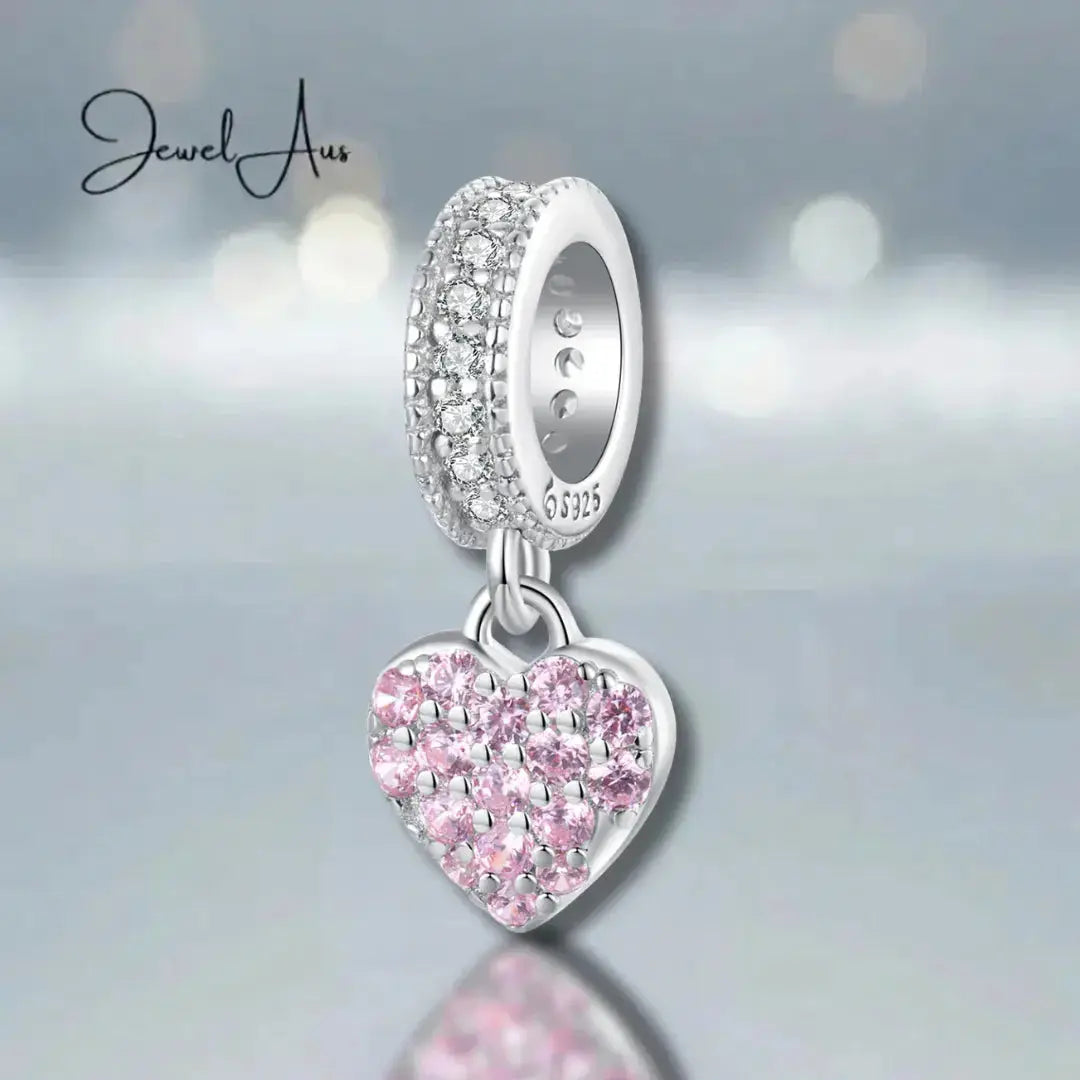 jewelaus CHARMS Pink Heart Pendant Charm