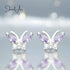 jewelaus Earrings Small Purple Butterfly Earrings